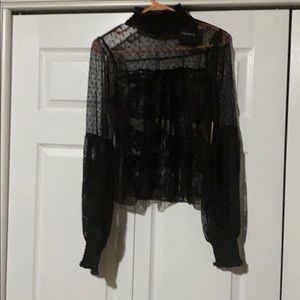 COPY - NWT Beautiful black lace top